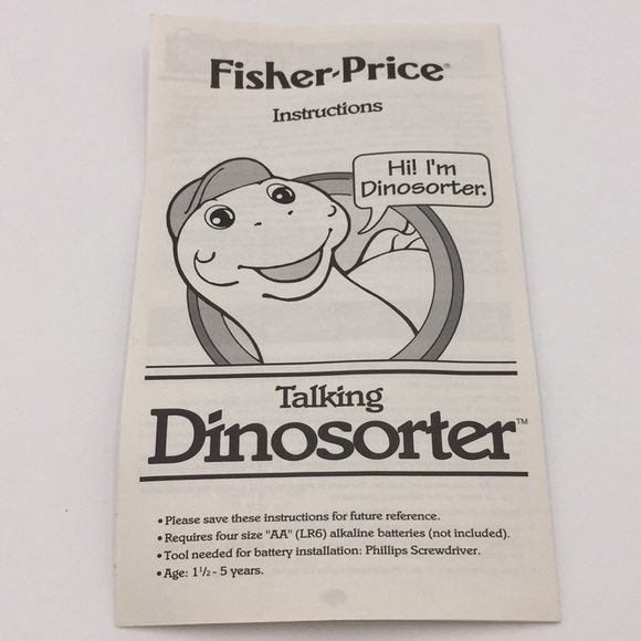 Rare 1994 Vintage Fisher-Price Talking Dinosorter Learning Electronic Toy 7640 - Picture 14 of 16